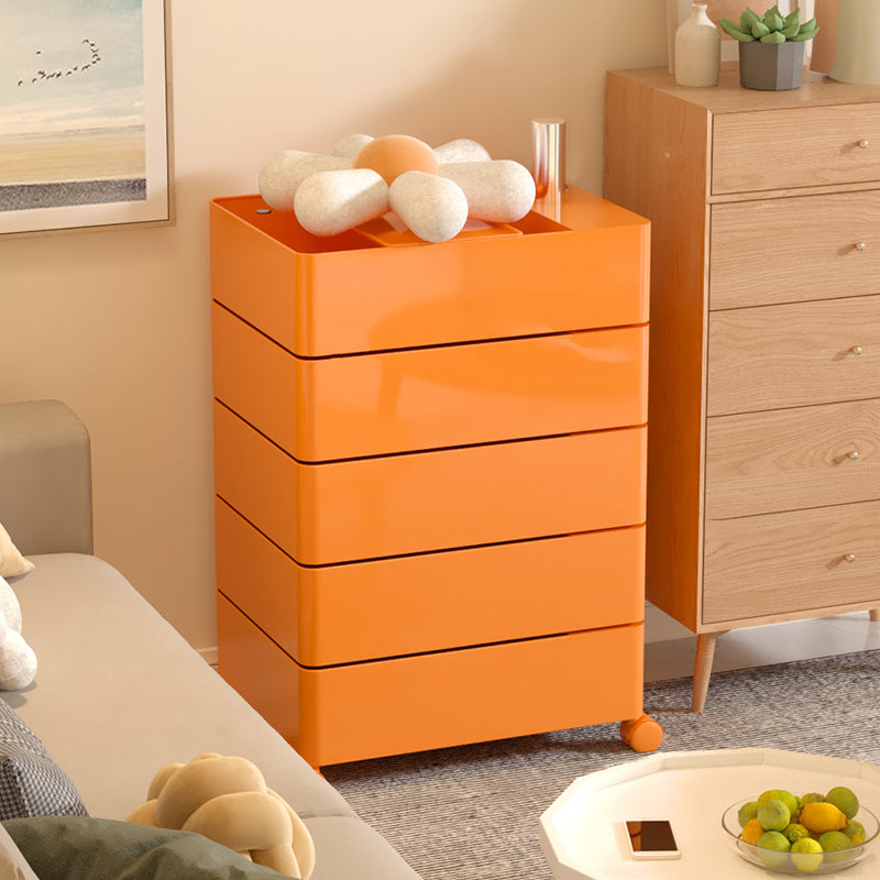 Modern Bedside Cabinet Plastic Accent Table Nightstand for Living Room