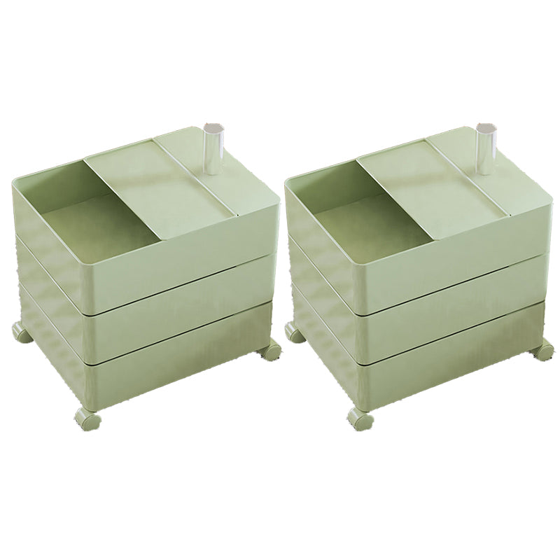 Modern Bedside Cabinet Plastic Accent Table Nightstand for Living Room