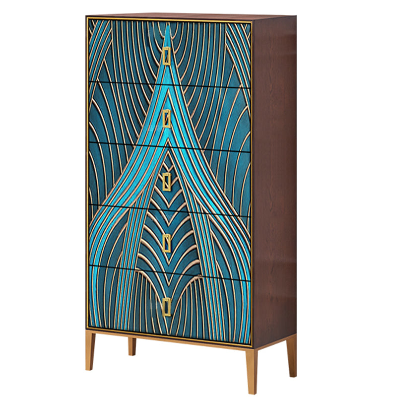 Modern Storage Chest Dresser Solid Wood Storage Chest , 15.6 Inch Width