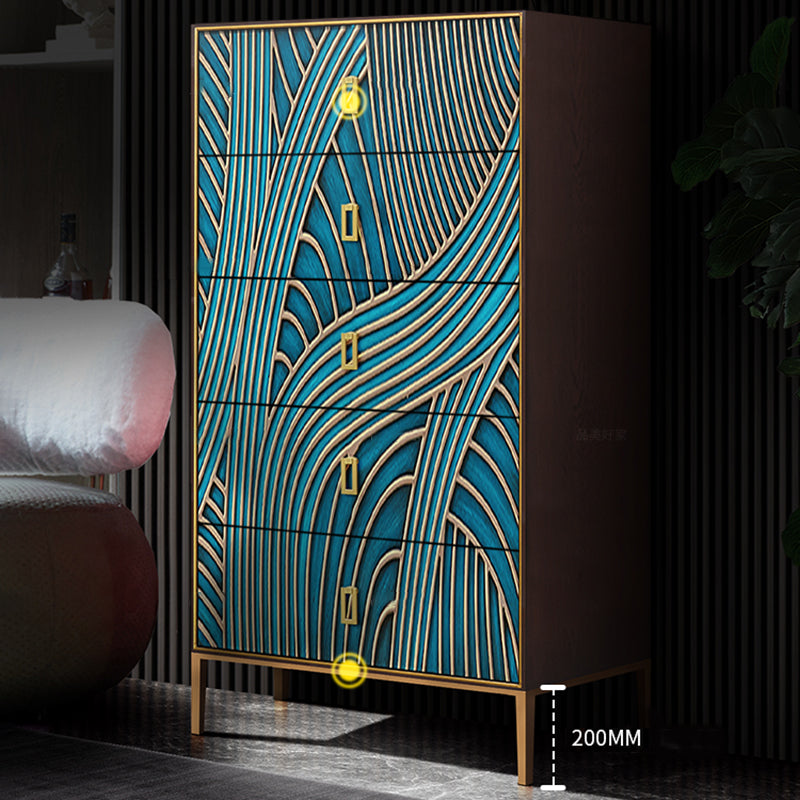 Modern Storage Chest Dresser Solid Wood Storage Chest , 15.6 Inch Width