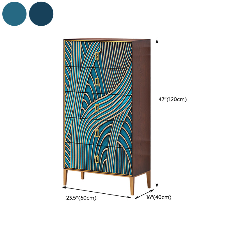 Modern Storage Chest Dresser Solid Wood Storage Chest , 15.6 Inch Width