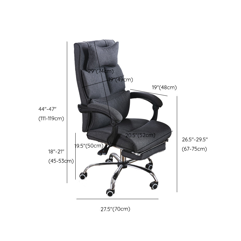 Modern Padded Arms Office Chair No Distressing Ergonomic Chair