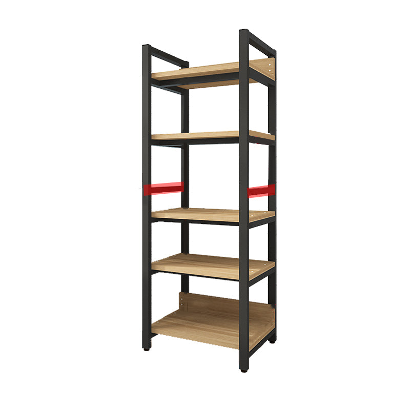 Scandinavian Open Back Bookcase with Shelves for Home Office