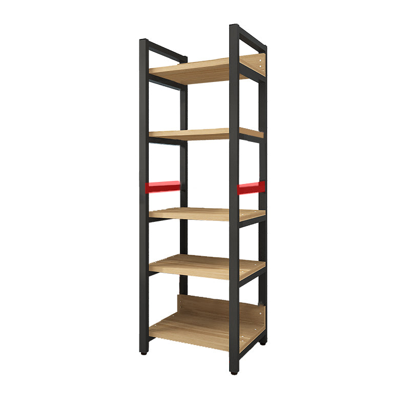 Scandinavian Open Back Bookcase with Shelves for Home Office