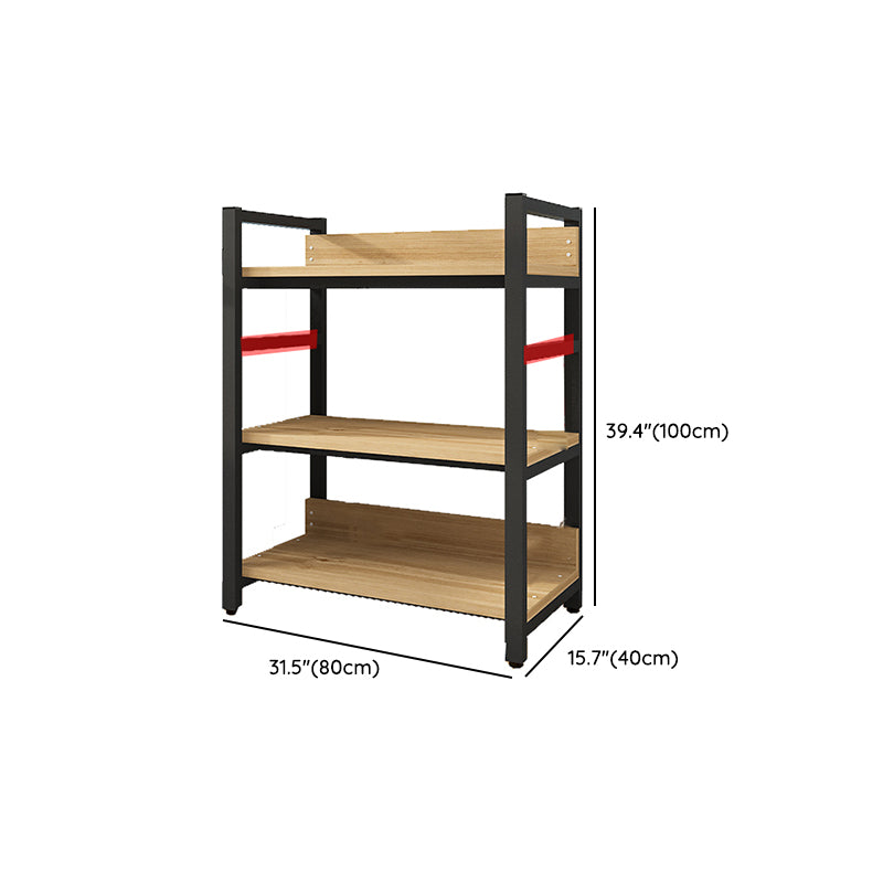 Scandinavian Open Back Bookcase with Shelves for Home Office