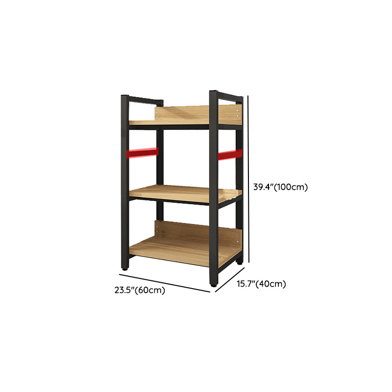 Scandinavian Open Back Bookcase with Shelves for Home Office