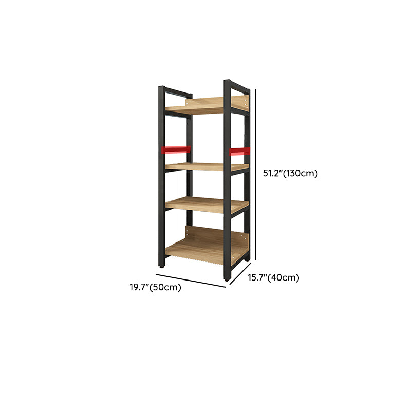 Scandinavian Open Back Bookcase with Shelves for Home Office