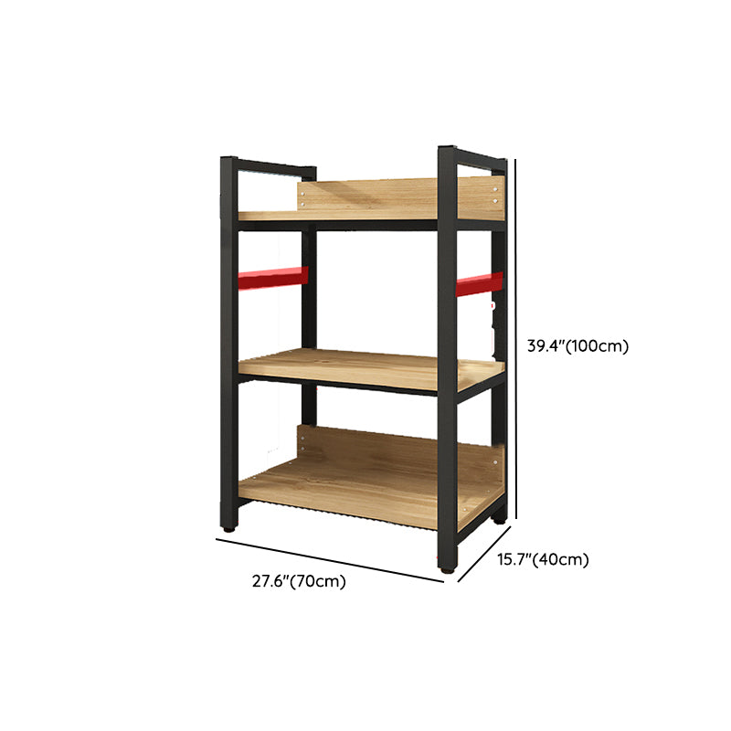Scandinavian Open Back Bookcase with Shelves for Home Office