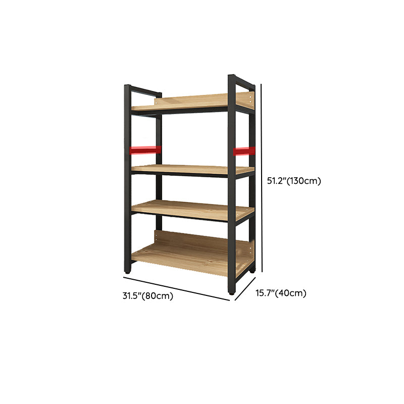 Scandinavian Open Back Bookcase with Shelves for Home Office