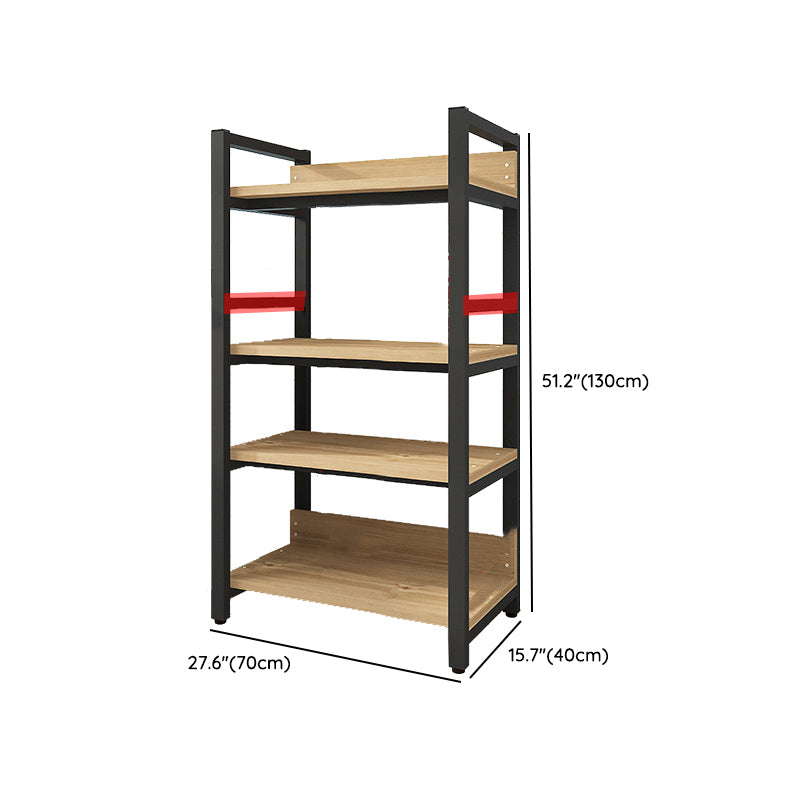 Scandinavian Open Back Bookcase with Shelves for Home Office