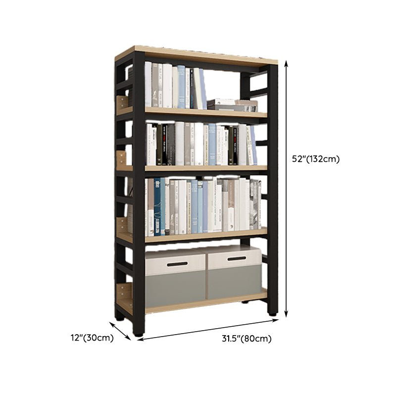 Scandinavian Open Back Shelf Bookcase Shelves Included for Home Office