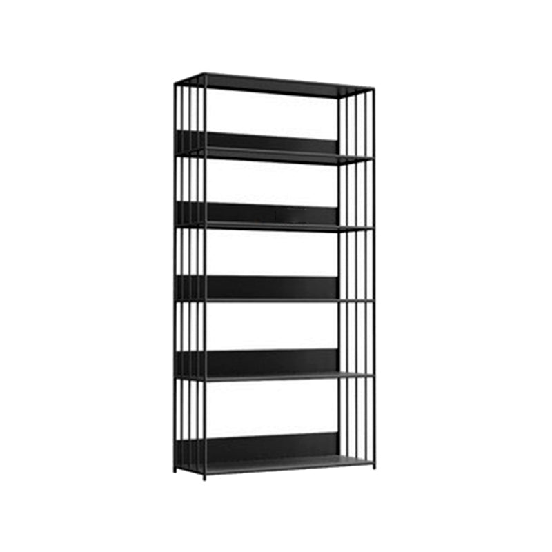 Standard Metal Bookshelf Contemporary Open Back Vertical Bookcase