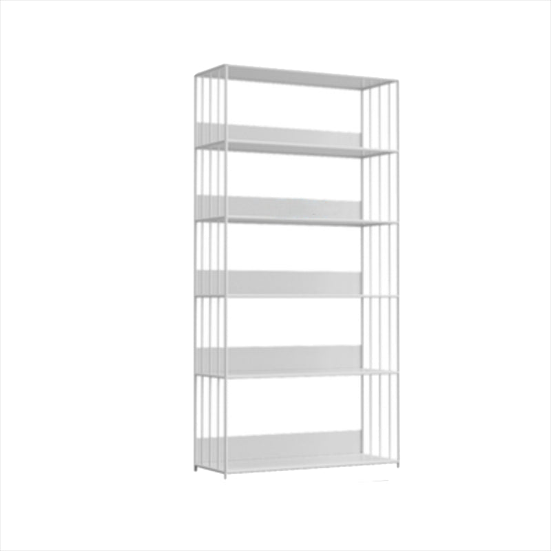Standard Metal Bookshelf Contemporary Open Back Vertical Bookcase