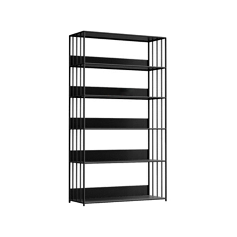 Standard Metal Bookshelf Contemporary Open Back Vertical Bookcase