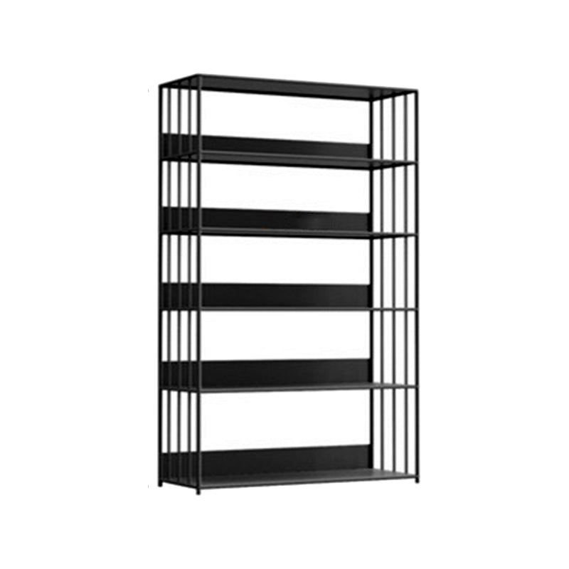 Standard Metal Bookshelf Contemporary Open Back Vertical Bookcase