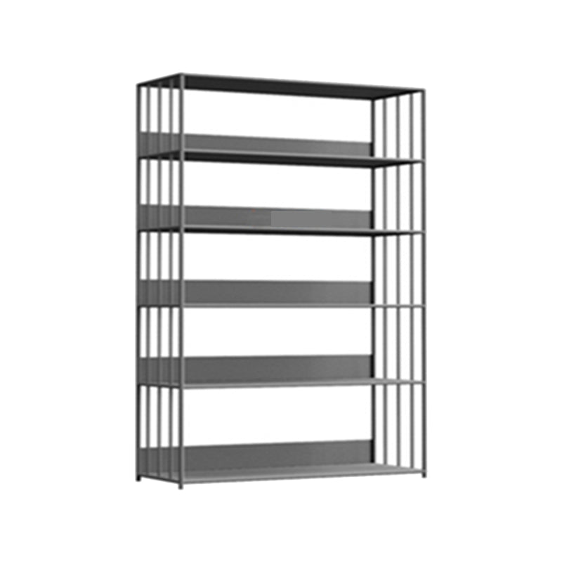 Standard Metal Bookshelf Contemporary Open Back Vertical Bookcase
