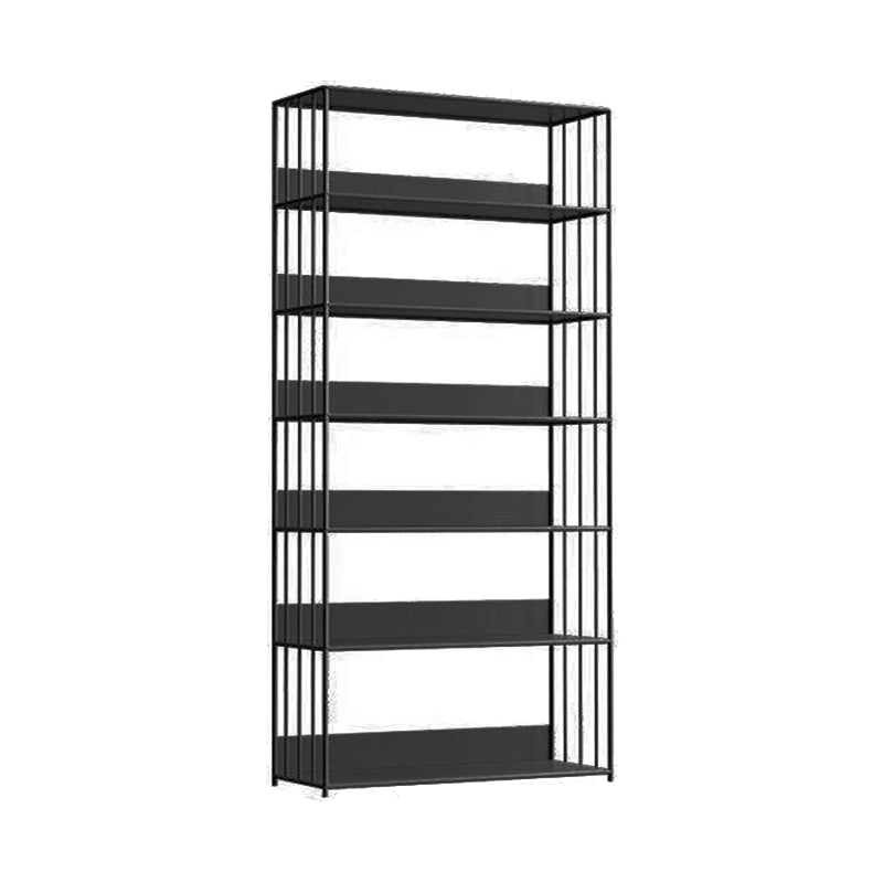 Standard Metal Bookshelf Contemporary Open Back Vertical Bookcase