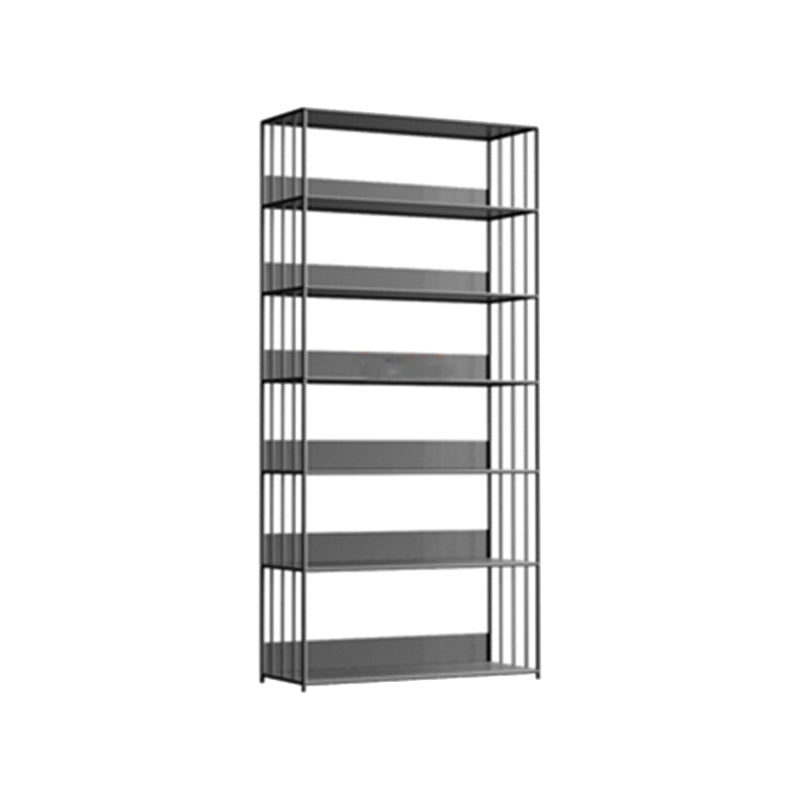 Standard Metal Bookshelf Contemporary Open Back Vertical Bookcase