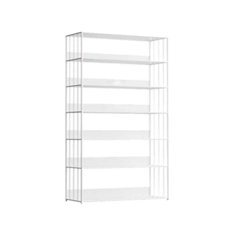 Standard Metal Bookshelf Contemporary Open Back Vertical Bookcase