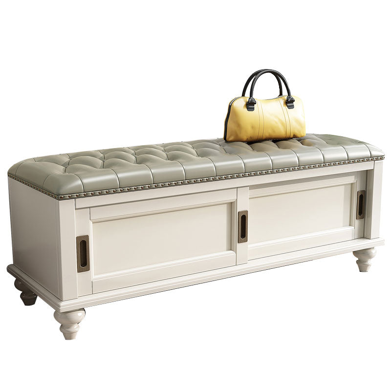 Modern Rectangle Bedroom Bench Wooden Seating Bench with Upholstered