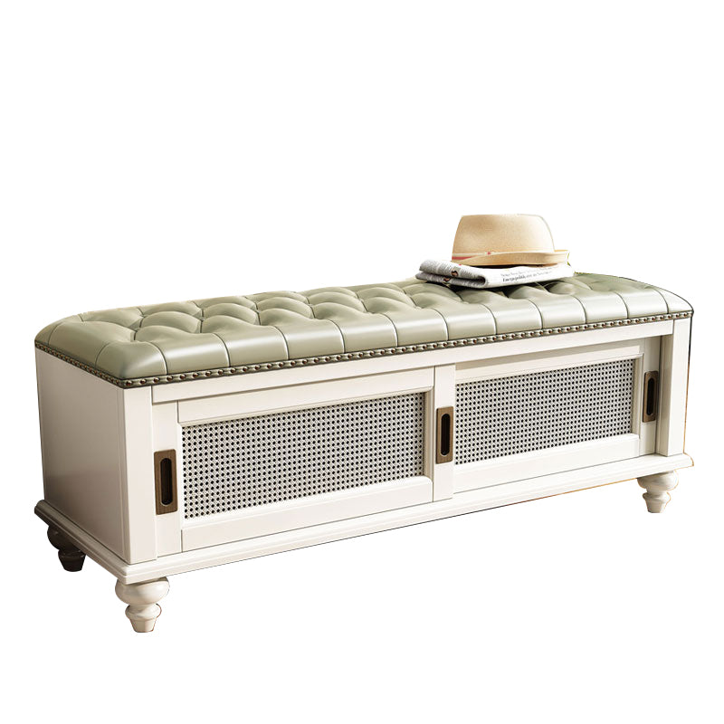 Modern Rectangle Bedroom Bench Wooden Seating Bench with Upholstered