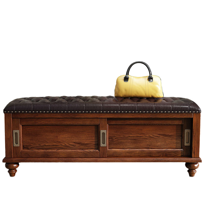 Modern Rectangle Bedroom Bench Wooden Seating Bench with Upholstered