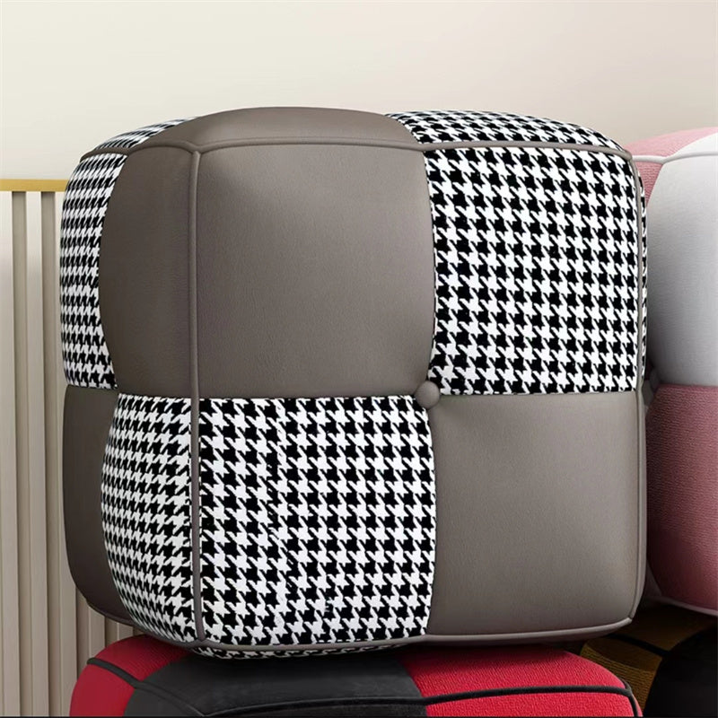 Modern Square Pouf Stain Resistant Colorful Pouf for Living Room