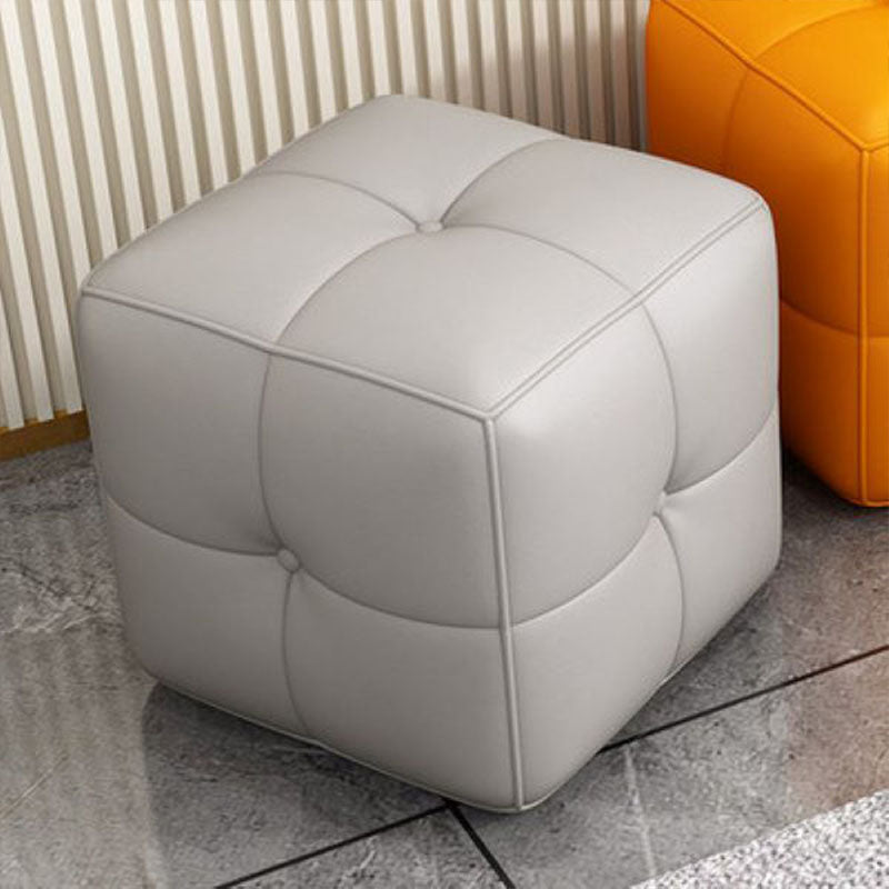 Modern Square Pouf Stain Resistant Colorful Pouf for Living Room