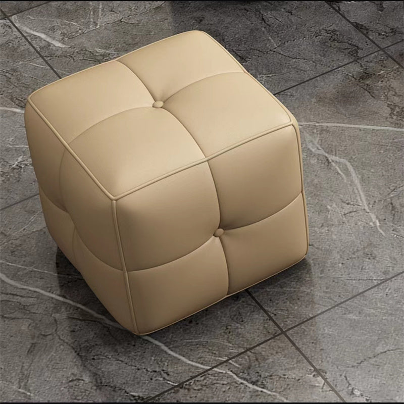 Modern Square Pouf Stain Resistant Colorful Pouf for Living Room