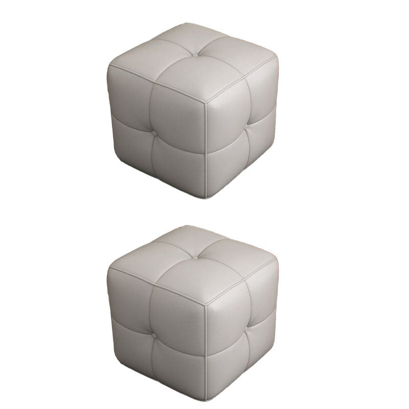 Modern Square Pouf Stain Resistant Colorful Pouf for Living Room