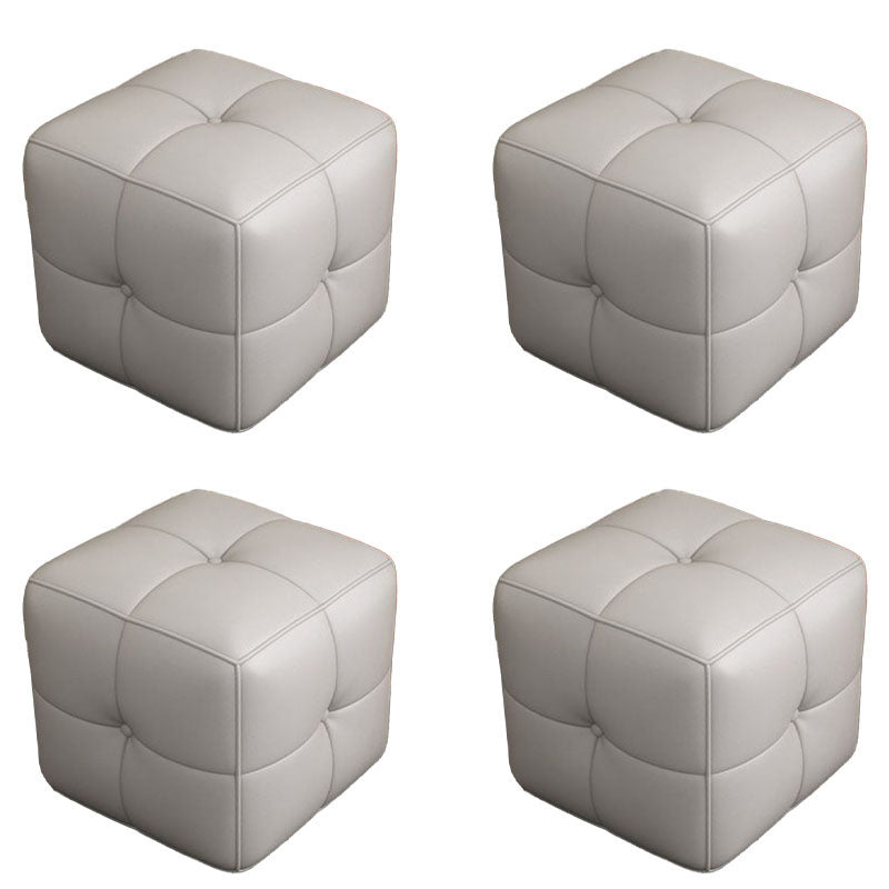 Modern Square Pouf Stain Resistant Colorful Pouf for Living Room