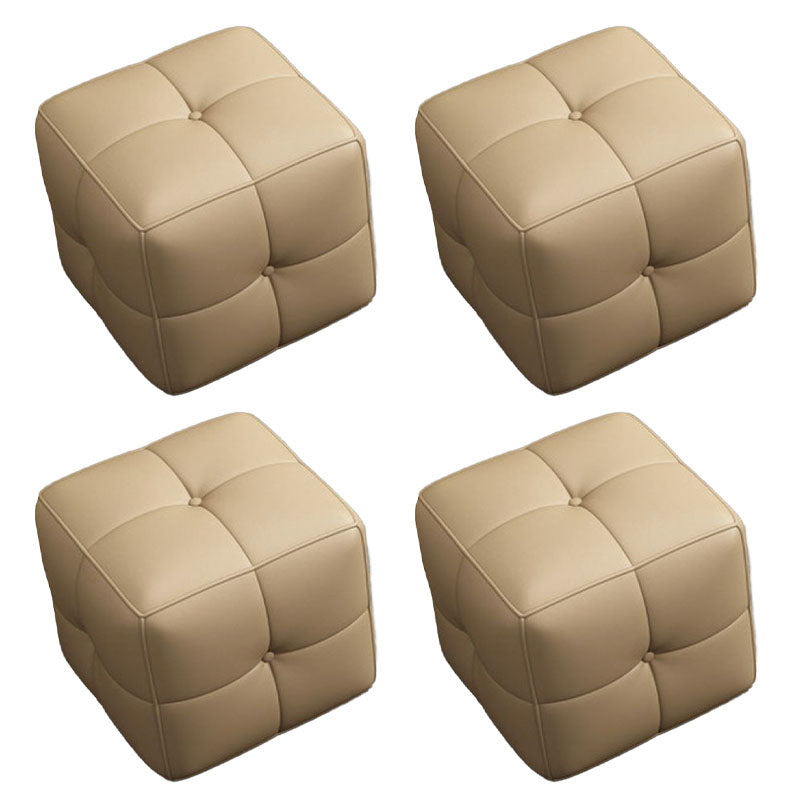 Modern Square Pouf Stain Resistant Colorful Pouf for Living Room