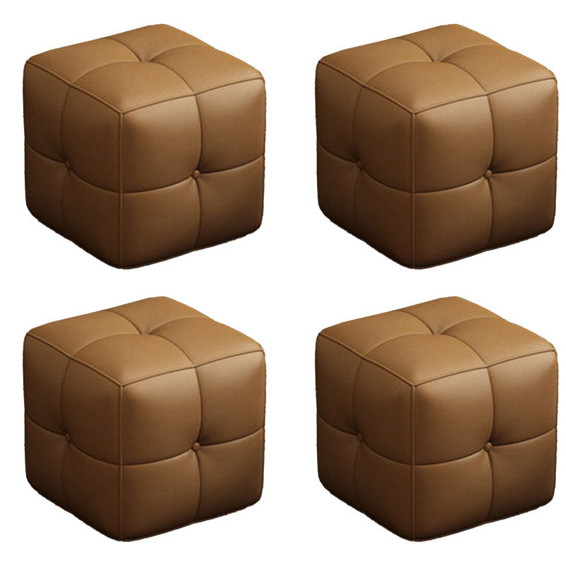 Modern Square Pouf Stain Resistant Colorful Pouf for Living Room