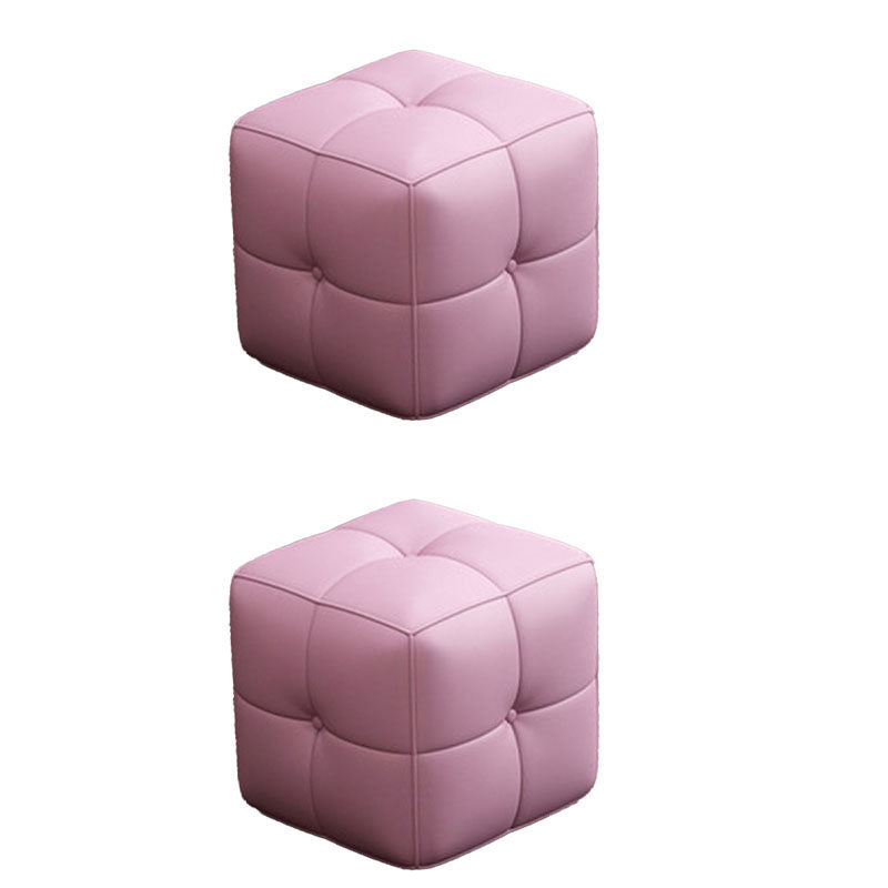 Modern Square Pouf Stain Resistant Colorful Pouf for Living Room