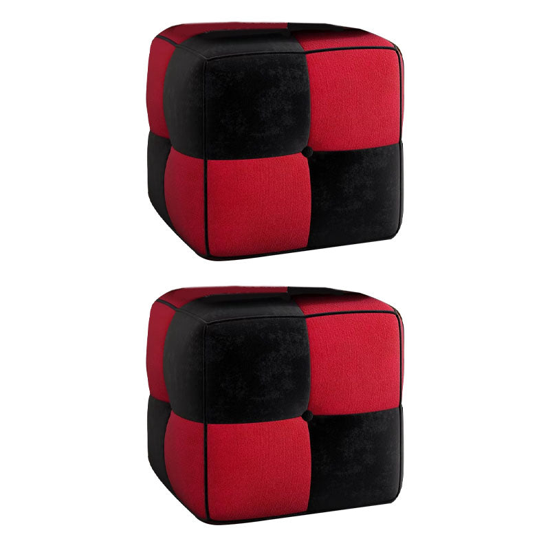 Modern Square Pouf Stain Resistant Colorful Pouf for Living Room