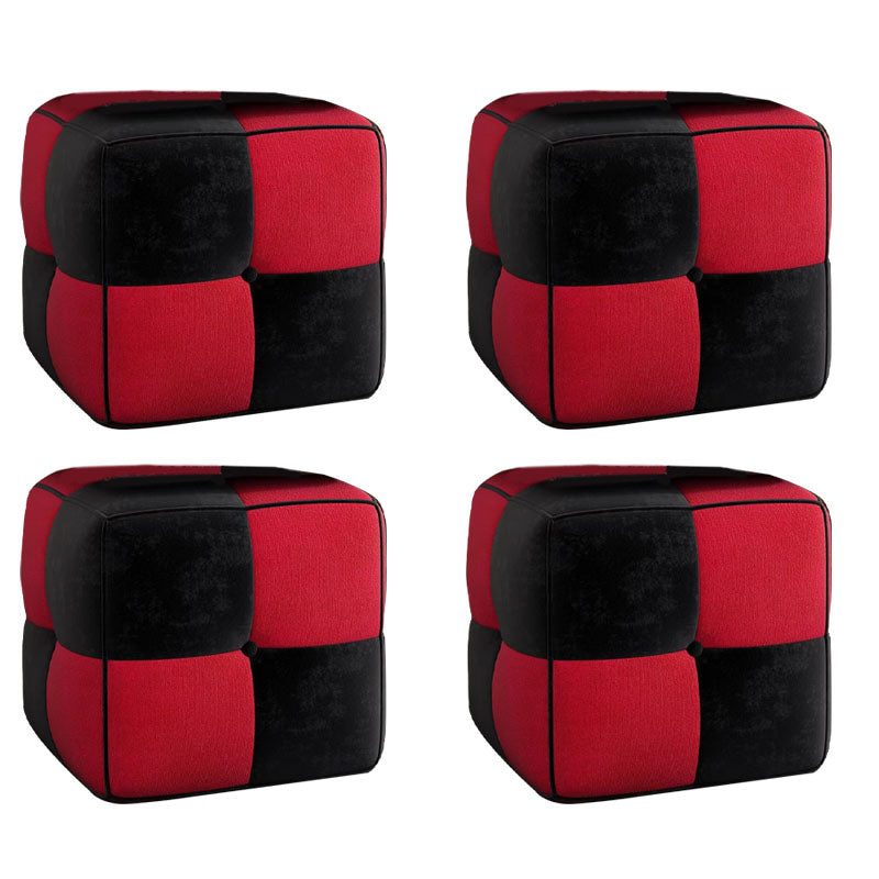 Modern Square Pouf Stain Resistant Colorful Pouf for Living Room