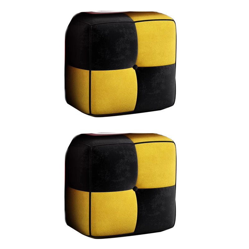 Modern Square Pouf Stain Resistant Colorful Pouf for Living Room