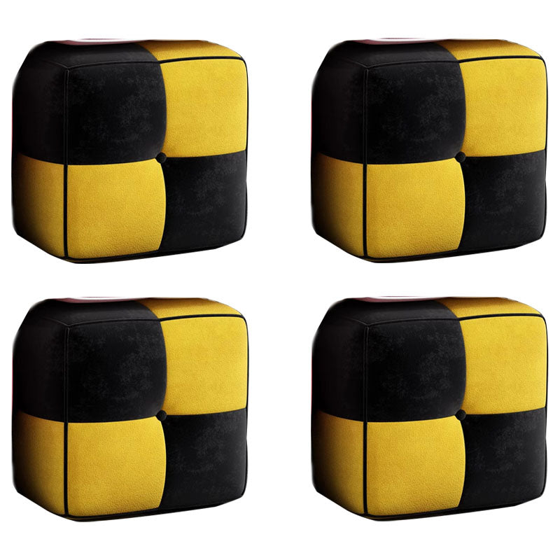 Modern Square Pouf Stain Resistant Colorful Pouf for Living Room