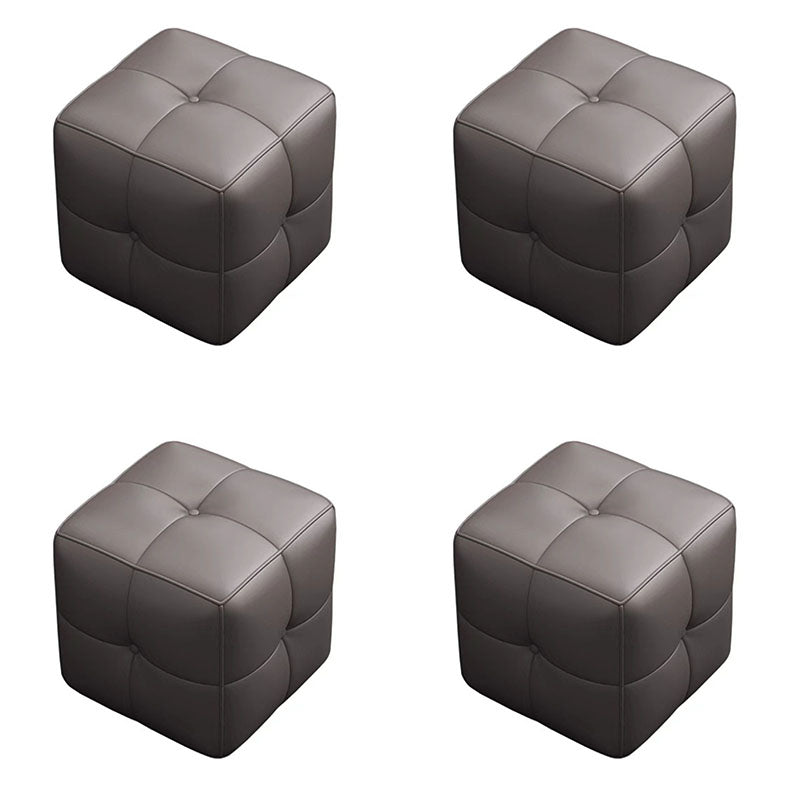 Modern Square Pouf Stain Resistant Colorful Pouf for Living Room