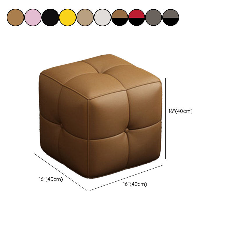 Modern Square Pouf Stain Resistant Colorful Pouf for Living Room