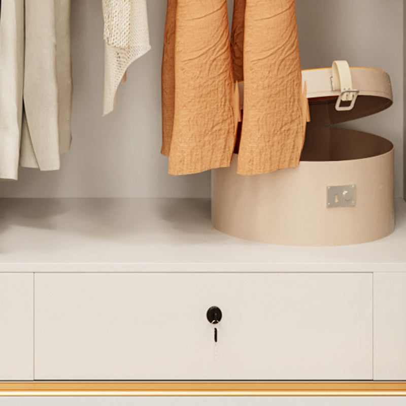 Bedroom Storage Cabinet Coastal Wooden Sliding Doors Wardrobe Armoire