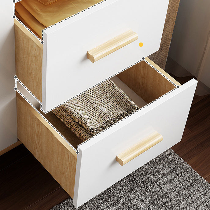 Contemporary Wardrobe Armoire Wooden Armoire with Doors and Legs