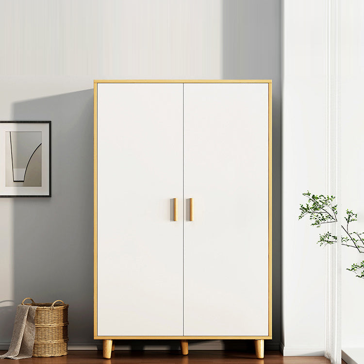 Contemporary Wardrobe Armoire Wooden Armoire with Doors and Legs