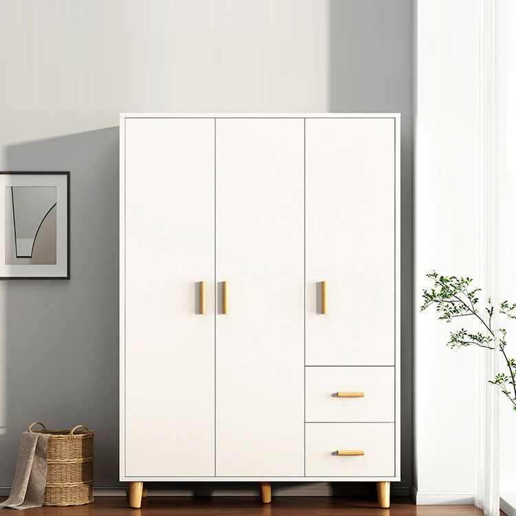 Contemporary Wardrobe Armoire Wooden Armoire with Doors and Legs
