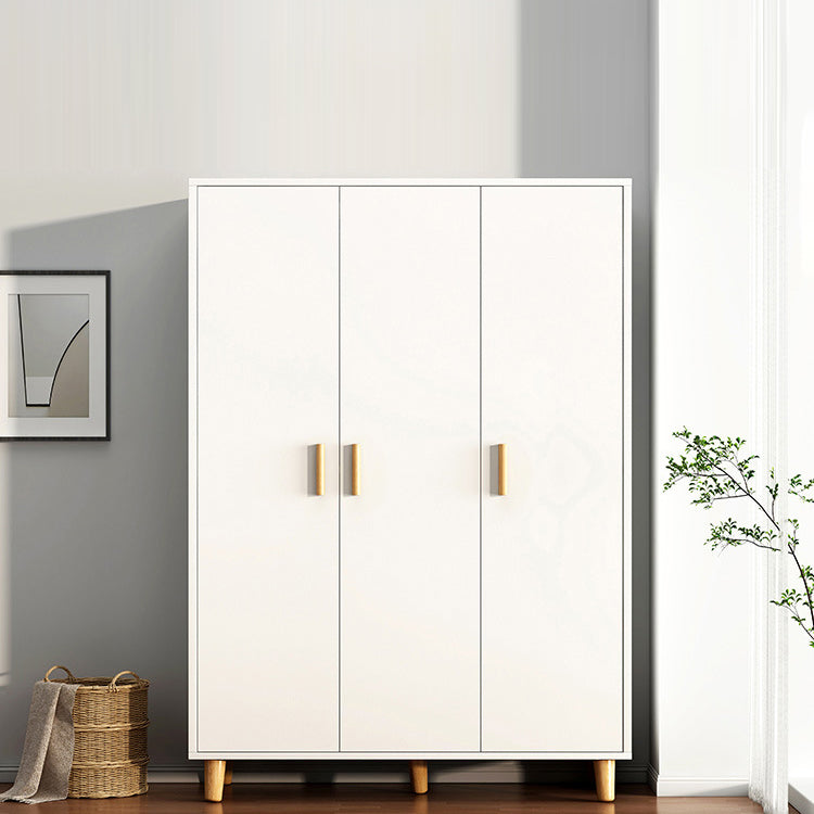 Contemporary Wardrobe Armoire Wooden Armoire with Doors and Legs