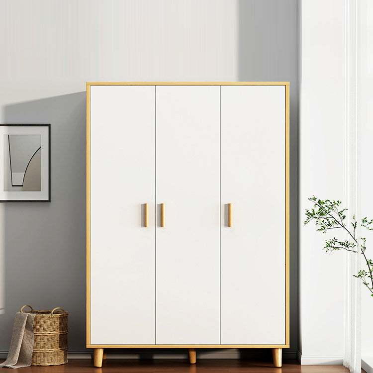 Contemporary Wardrobe Armoire Wooden Armoire with Doors and Legs