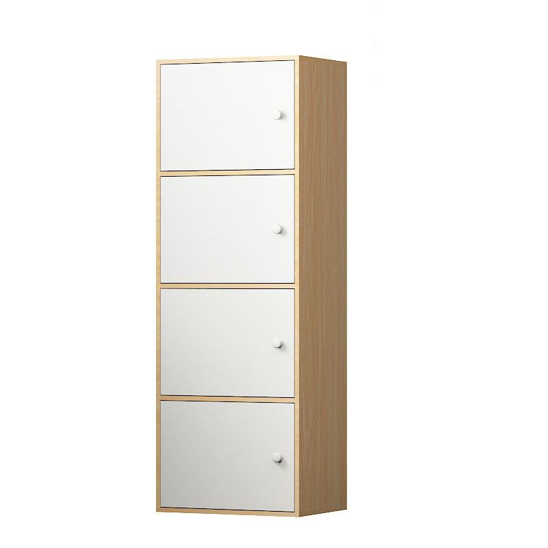 Contemporary Wardrobe Armoire Wood Non-Hanging Armoire with Door