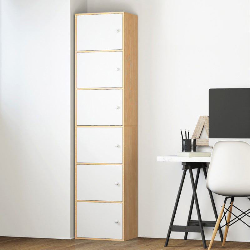 Contemporary Wardrobe Armoire Wood Non-Hanging Armoire with Door