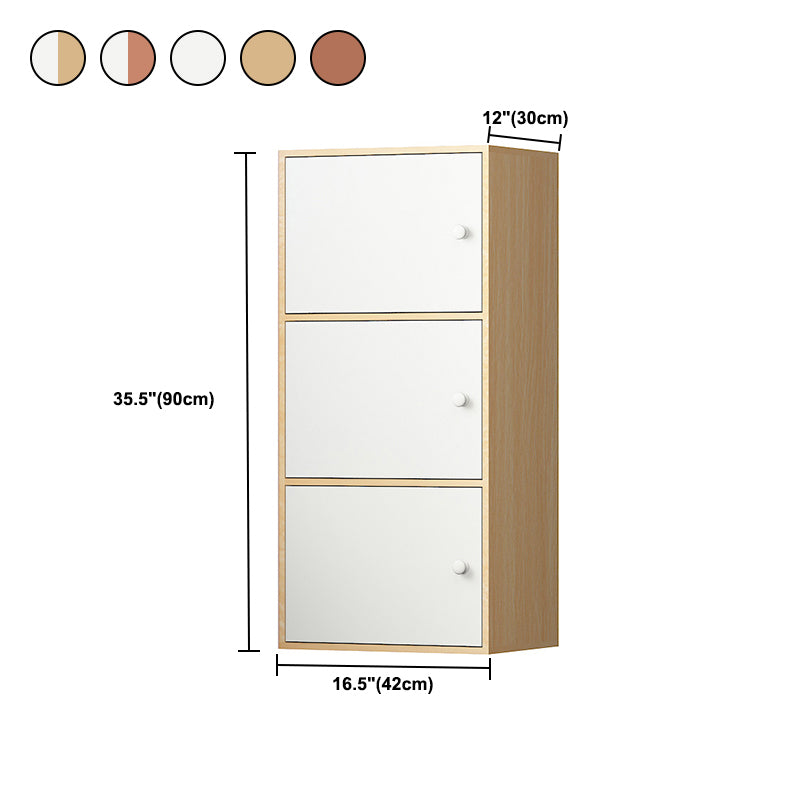 Contemporary Wardrobe Armoire Wood Non-Hanging Armoire with Door