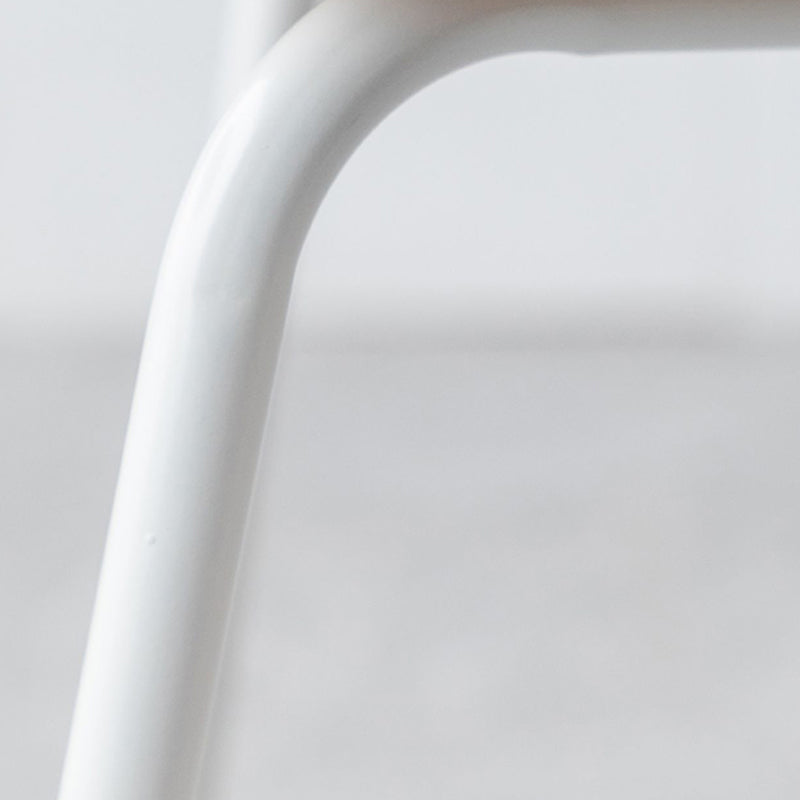 Modern Style Dining Chair Wooden Open Back Side Chair with Metal Base